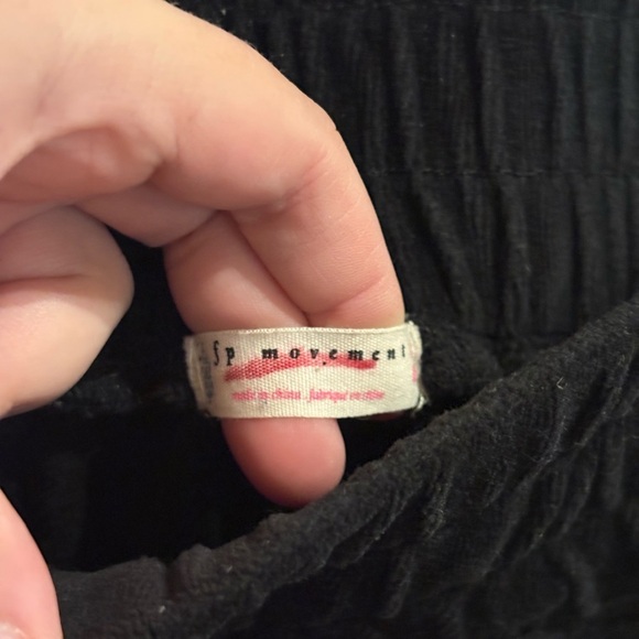 Free People Movement Black Take The Lead Velour Flare Pants Size Medium - Picture 5 of 7